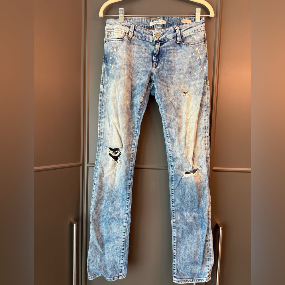 Mavi Blue Boyfriend Jeans with Distressed Details